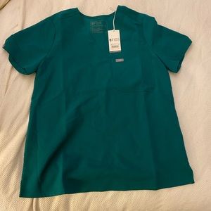 Hunter Green Catarina - One Pocket Scrub Top FIGS